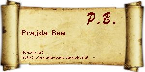 Prajda Bea névjegykártya
